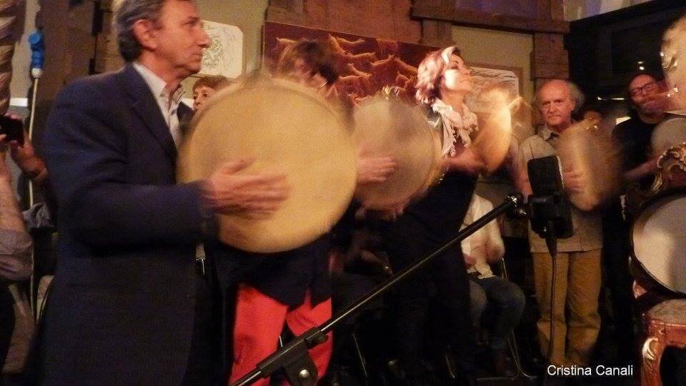 Nando Citarella and Tcha Limberger performing together, Cappella Orsini, April 2016